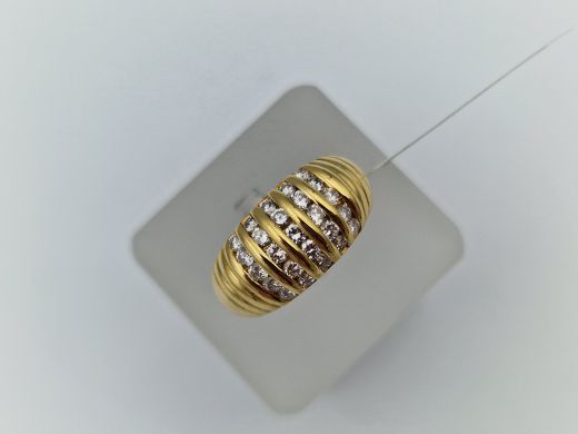 Zelta gredzens ar briljantu, 6.58 g, izm. 16.2
