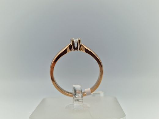 Zelta gredzens ar briljantu, 3.3 g, izm. 17