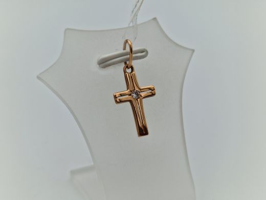 Золотой кулон с цирконом, 0.56 г