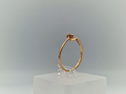 Zelta gredzens ar cirkoniju, 1.06 g, izm. 17