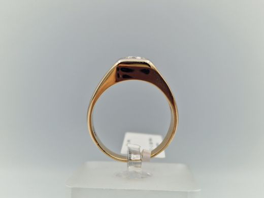 Zelta gredzens ar briljantu, 7.10 g, izm. 20