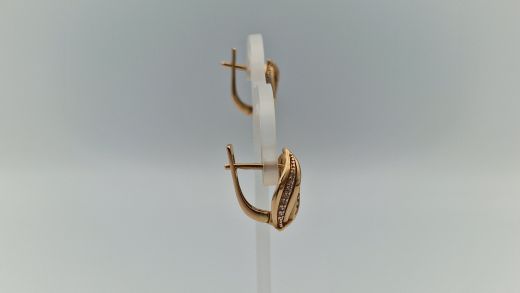 Zelta auskari ar cirkoniju, 4.96 g