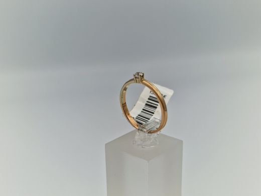 Zelta gredzens ar cirkoniju, 1.78 g