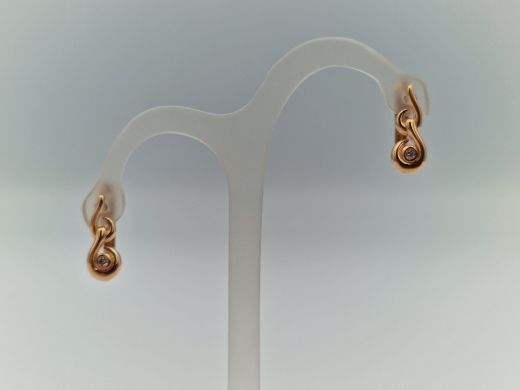 Zelta auskari ar cirkoniju, 1.78 g