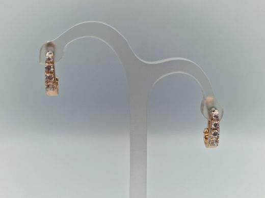 Zelta auskari ar cirkoniju, 1.99 g
