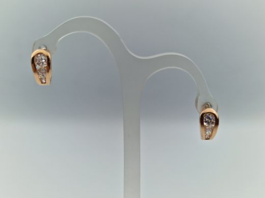 Zelta auskari ar cirkoniju, 2.04 g