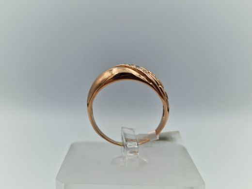 Zelta gredzens ar briljantu, 2.29 g, izm. 17.5