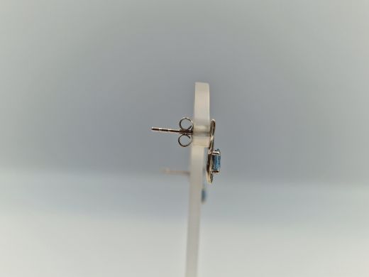 Золотые серьги с бриллиантом, 0.95 г