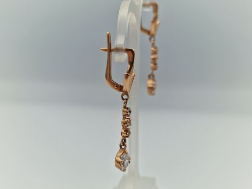 Zelta auskari ar cirkoniju, 4.95 g