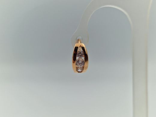 Zelta auskari ar cirkoniju, 2.4 g