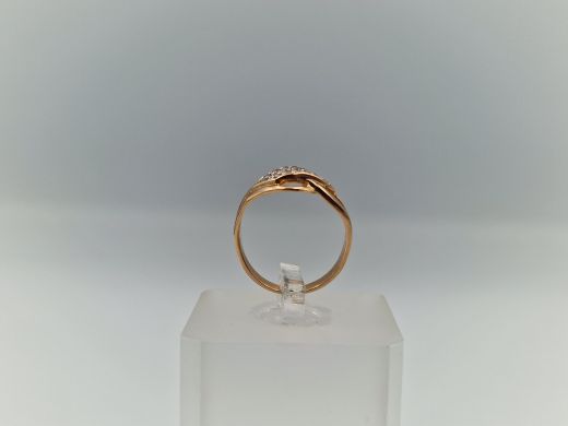 Zelta gredzens ar cirkoniju, 2.03 g, izm. 16