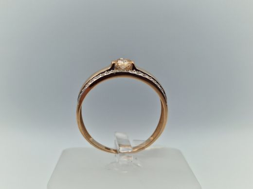 Zelta gredzens ar cirkoniju, 2.29 g, izm. 18