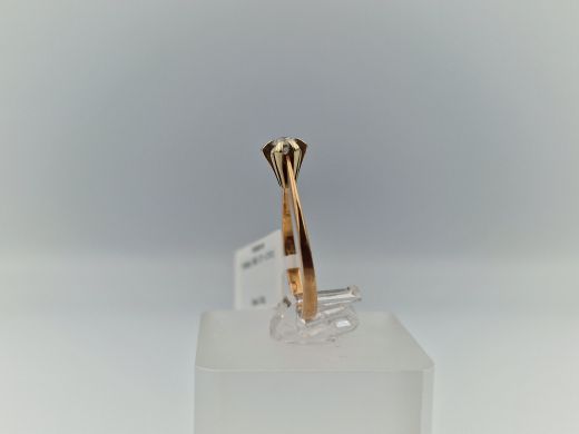 Zelta gredzens ar briljantiem, 2.09 g, izm. 17