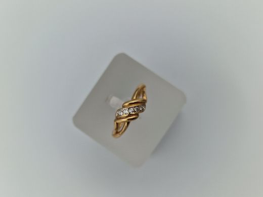 Zelta gredzens ar cirkoniju, 1.49 g, izm. 17