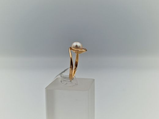 Zelta gredzens ar cirkoniju, 3.81 g, izm. 17.5