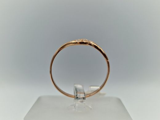 Zelta gredzens ar cirkoniju, 1.07 g, izm. 18.5