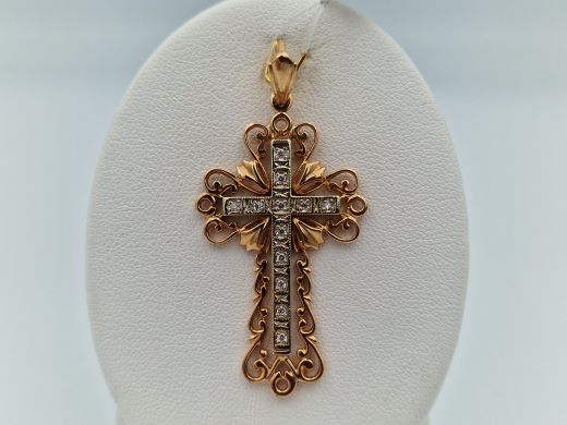 Золотой кулон с цирконом, 5.32 г