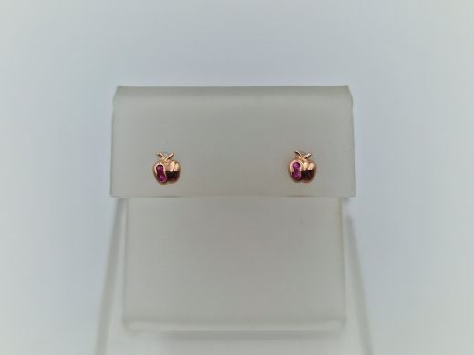 Zelta auskari ar cirkoniju, 0.33 g