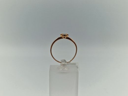 Zelta gredzens ar briljantu, 1.03 g, izm. 17