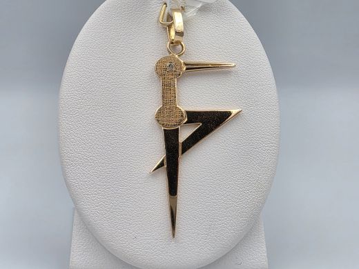 Gold pendant with diamond, 4.62 g