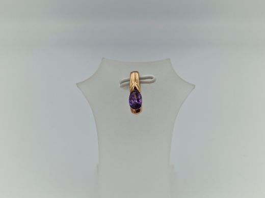 Zelta kulons ar ametistu, 1.08 g