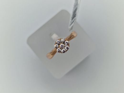 Zelta gredzens ar cirkoniju, 1.67 g, izm. 17.5