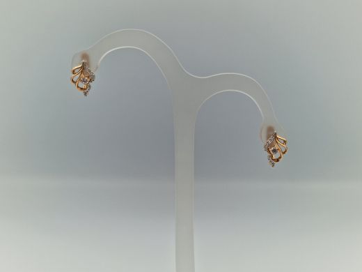 Zelta auskari ar cirkoniju, 2.17 g