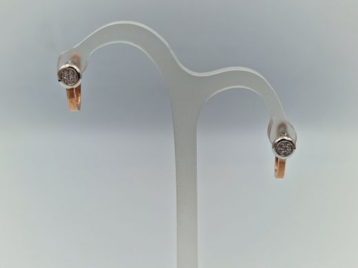 Zelta auskari ar cirkoniju, 1.1 g