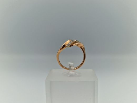 Zelta gredzens ar cirkoniju, 2.99 g, izm. 15.8