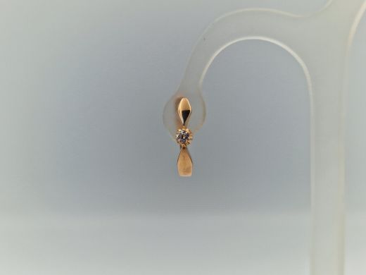 Zelta auskari ar cirkoniju, 2.62 g