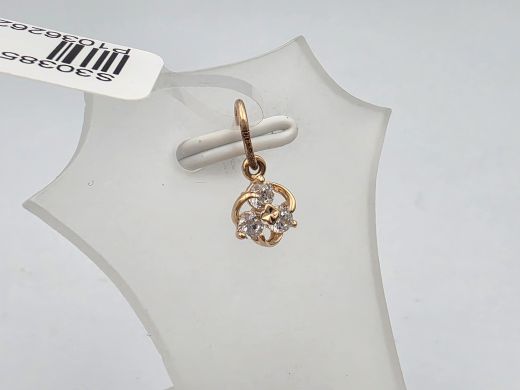 Zelta kulons ar cirkoniju, 0.39 g