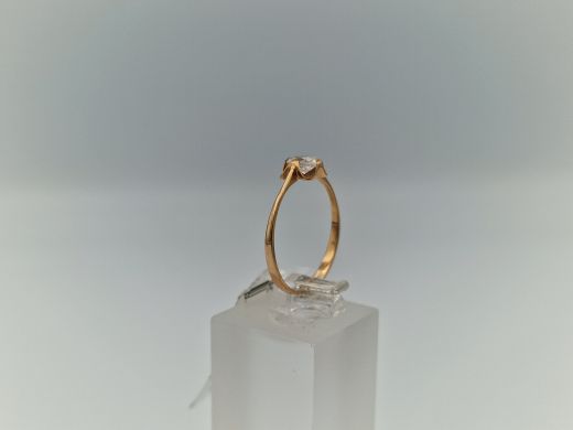 Zelta gredzens ar cirkoniju, 1.23 g, izm. 18