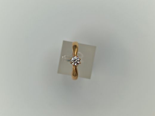 Zelta gredzens ar cirkoniju, 1.95 g, izm. 17.5