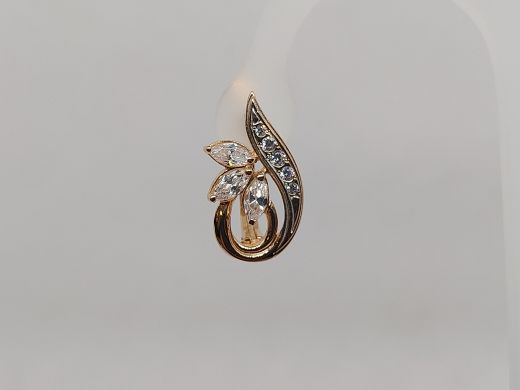 Zelta auskari ar cirkoniju, 3.76 g