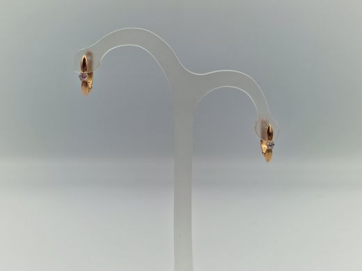 Zelta auskari ar cirkoniju, 2.24 g