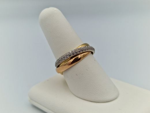 Zelta gredzens ar cirkoniju, 5.37 g, izm. 18.5