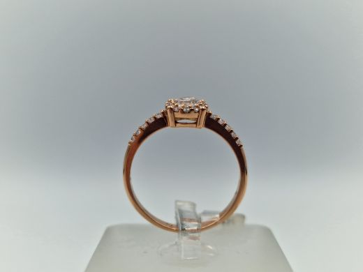 Zelta gredzens ar cirkoniju, 2.12 g, izm. 17