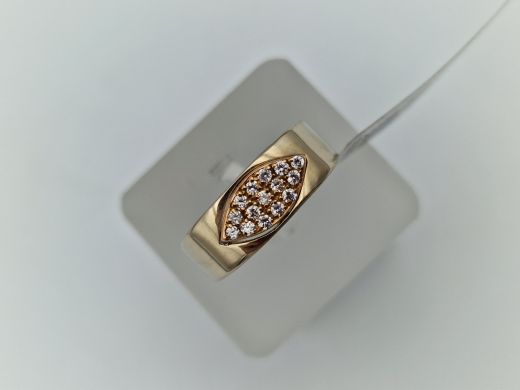 Zelta gredzens ar cirkoniju, 4.38 g, izm. 18