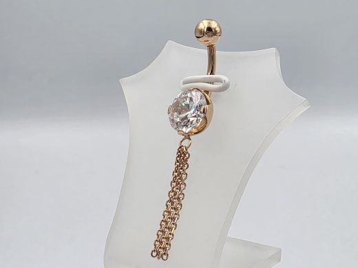 Gold ring with zircon, 2.15 g