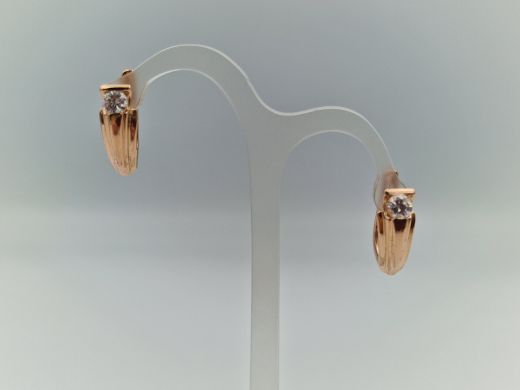 Zelta auskari ar cirkoniju, 4.1 g