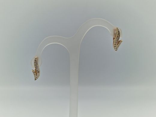 Zelta auskari ar cirkoniju, 4.04 g