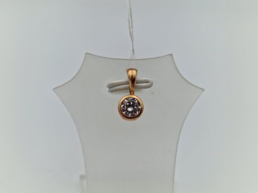 Zelta kulons ar cirkoniju, 0.65 g