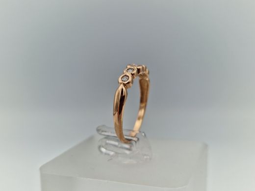 Zelta gredzens ar cirkoniju, 1.12 g, izm. 15