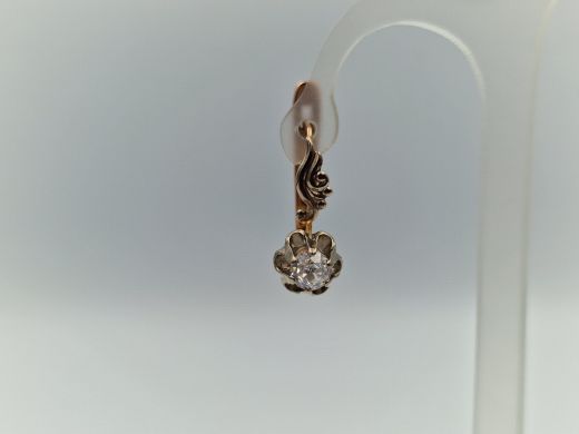 Zelta auskari ar cirkoniju, 3.79 g