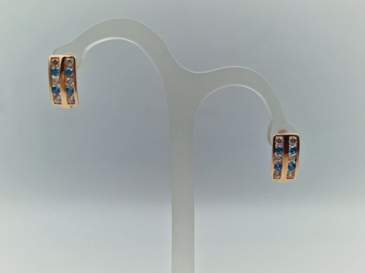 Zelta auskari ar cirkoniju, 1.45 g