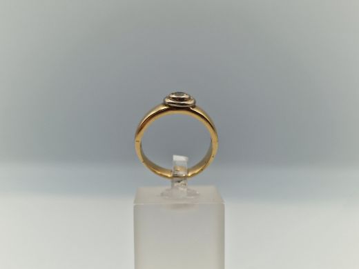 Zelta gredzens ar briljantu, 4.82 g, izm. 15.5