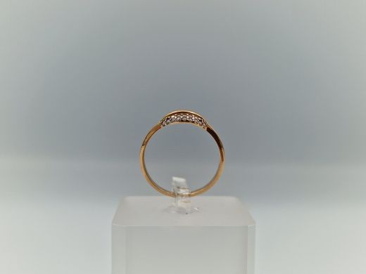 Zelta gredzens ar cirkoniju, 1.68 g, izm. 17.7