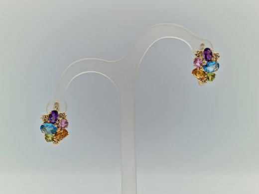 Zelta auskari ar cirkoniju, 4.76 g