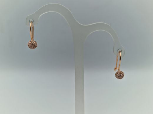 Zelta auskari ar cirkoniju, 1.07 g