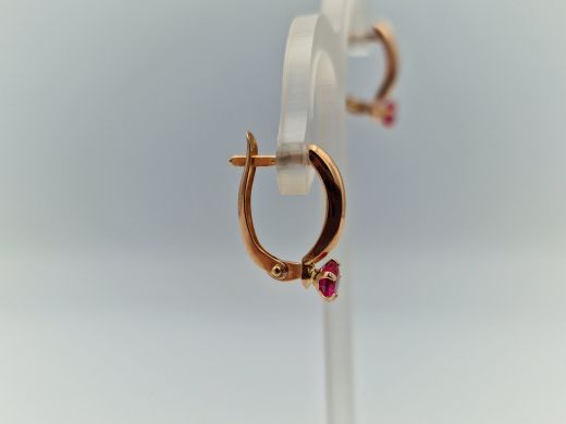 Zelta auskari ar cirkoniju, 1.13 g